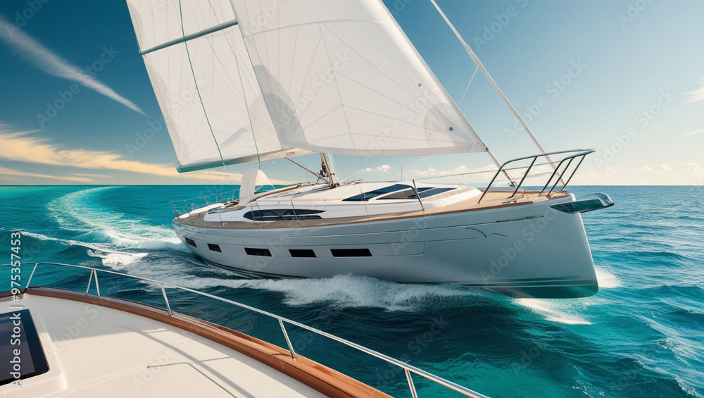 Obraz premium sailing boat on the sea