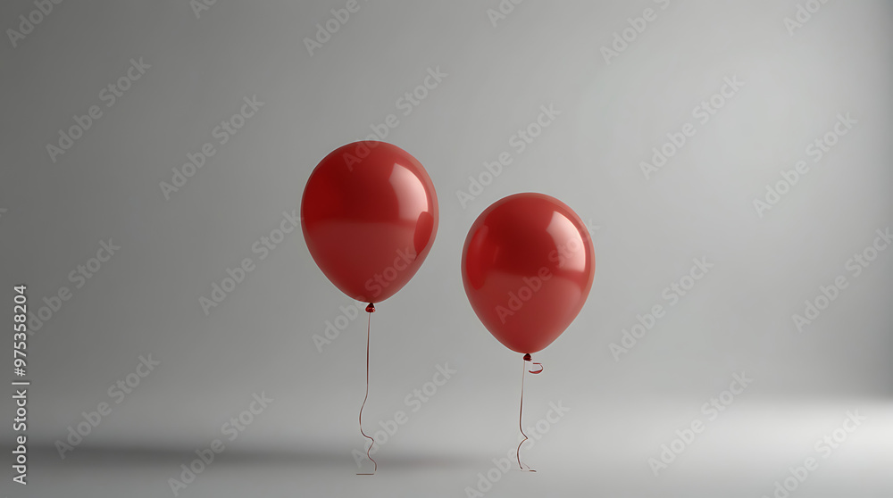 A minimalist red balloon floating, isolated on a white background. Perfect for party-themed designs, celebration concepts, or product mockups. A minimalist red balloon floating, isolated on a white background. Perfect for party-themed designs, celebration concepts, or product mockups.
