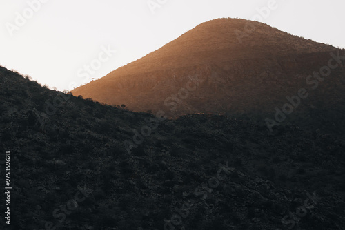 sunset in the mountains photo