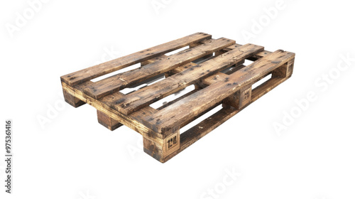 Stacked wooden euro pallets on transparent background