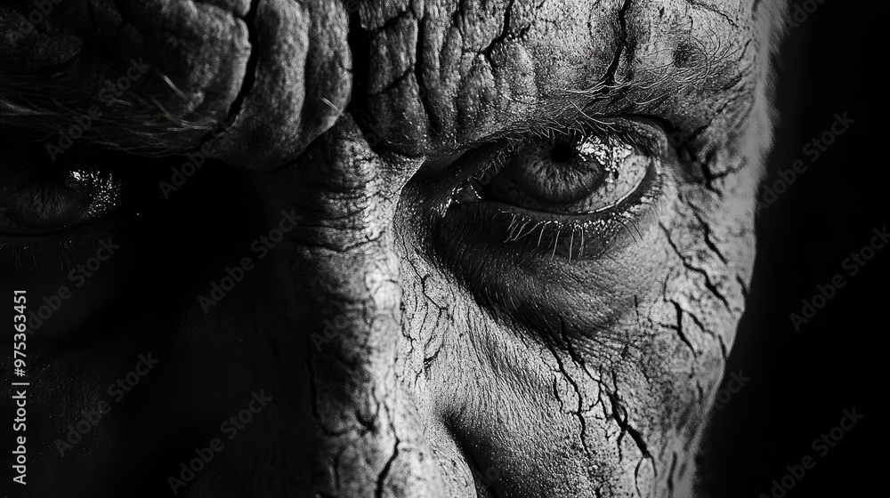 A close-up of an aged face, showcasing deep wrinkles and textured skin, conveying emotions of wisdom and lived experience. A close-up of an aged face, showcasing deep wrinkles and textured skin, conveying emotions of wisdom and lived experience.