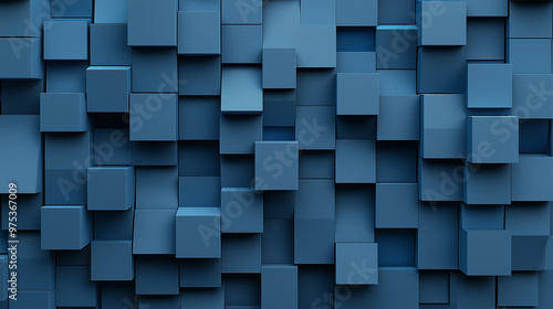 Realistic 3D Cube Pattern for Modern Wallpaper