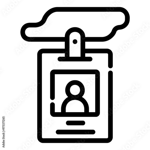 press crad Line Icon