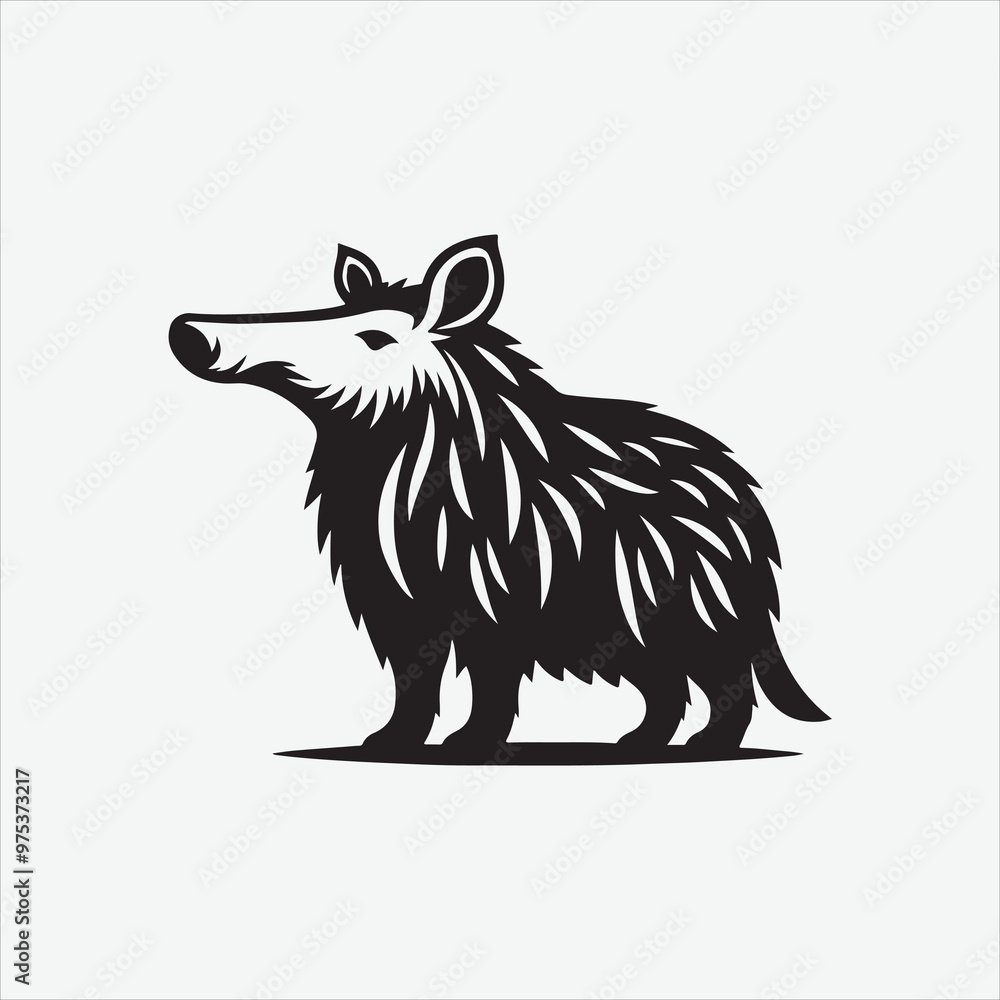 Obraz premium Aardvark vector design white illustrator