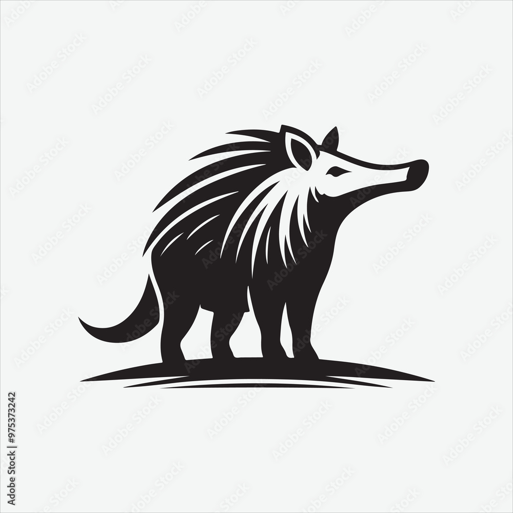 Obraz premium Aardvark vector design white illustrator