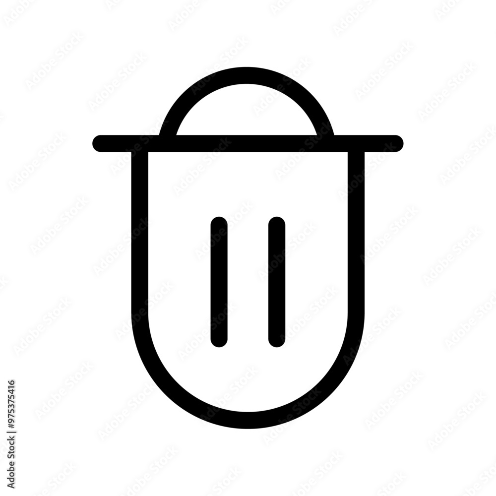 simple and clean trash icon, bin icon, simple garbage vector illustration simple and clean trash icon, bin icon, simple garbage vector illustration