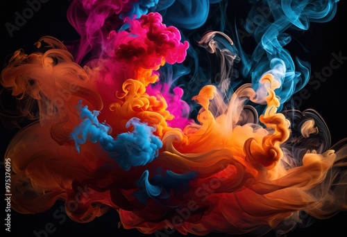 intricate smoke patterns dancing bold vibrant backgrounds various hues shades, abstract, colors, design, texture, art, flow, movement, shapes, elegance