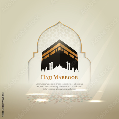 islamic hajj pilgrimage card design