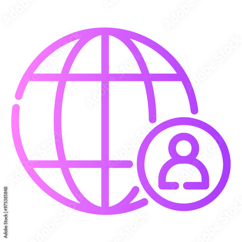 world Gradient icon