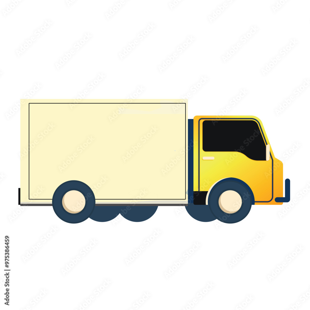Delivery Truck Design., Сargo truck with side and front view. Vector flat style illustration. Delivery Truck Design., Сargo truck with side and front view. Vector flat style illustration.