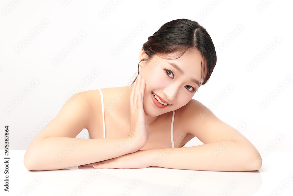 Beautiful young asian woman with clean fresh skin on white background, Face care, Facial treatment, Cosmetology, beauty and spa, Asian women portrait. Beautiful young asian woman with clean fresh skin on white background, Face care, Facial treatment, Cosmetology, beauty and spa, Asian women portrait.