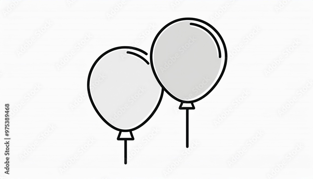 2つのシンプルな風船のイラストを描いています。白とグレーの風船が並んでおり、全体的にミニマルでクリーンなデザインです。装飾や細かいディテールはなく、抽象的かつ柔らかな雰囲気を演出しています。generative AI 2つのシンプルな風船のイラストを描いています。白とグレーの風船が並んでおり、全体的にミニマルでクリーンなデザインです。装飾や細かいディテールはなく、抽象的かつ柔らかな雰囲気を演出しています。generative AI