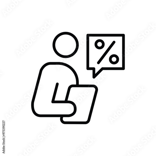 tax advisor thin outline icon vector design good for web or mobile app