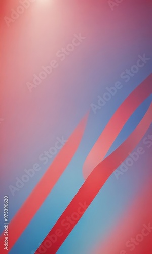 Abstract image featuring overlapping red and blue lines against a gradient background.