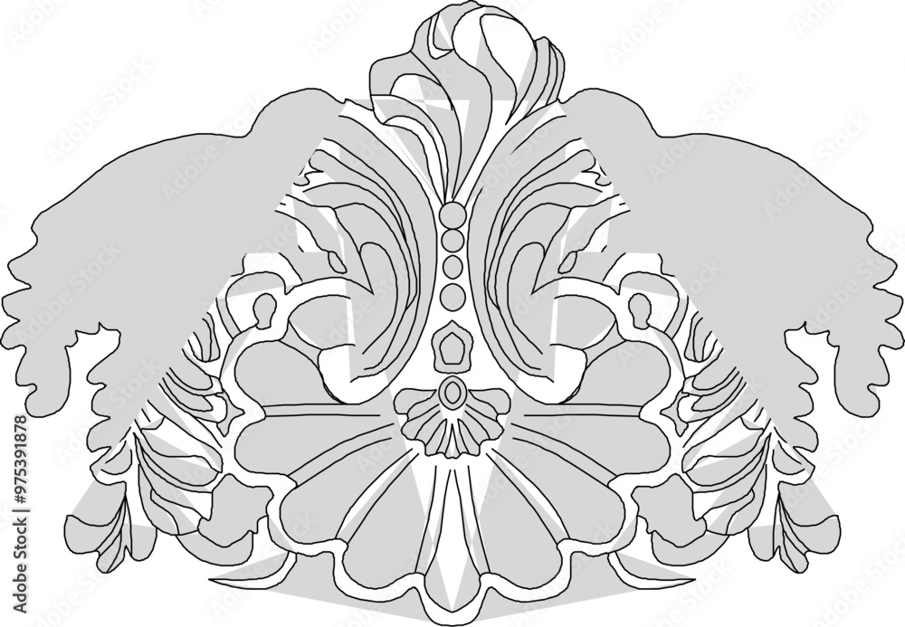 Sketch vector illustration silhouette design ornament classical ethnic vintage traditional european Sketch vector illustration silhouette design ornament classical ethnic vintage traditional european