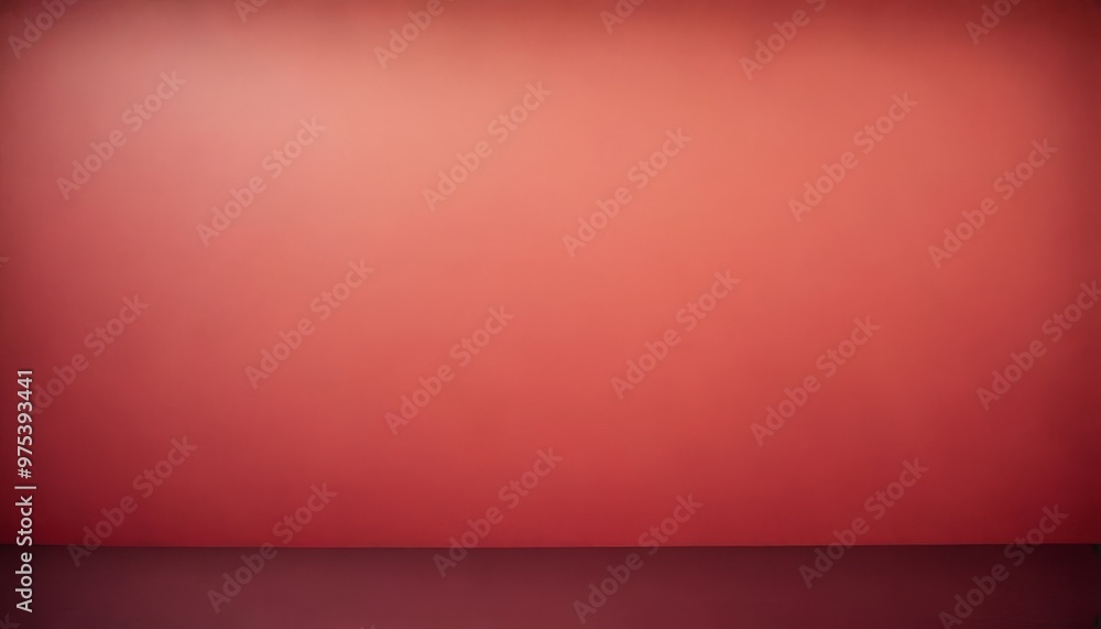 A red wall with a dark red floor in the foreground. A red wall with a dark red floor in the foreground.
