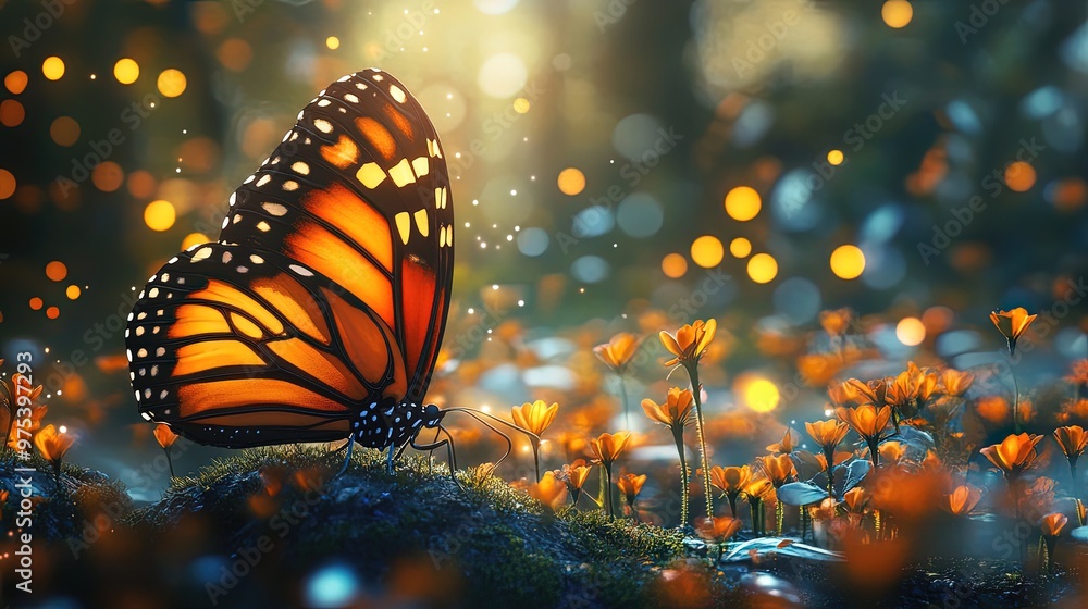 butterfly on the flower butterfly on the flower