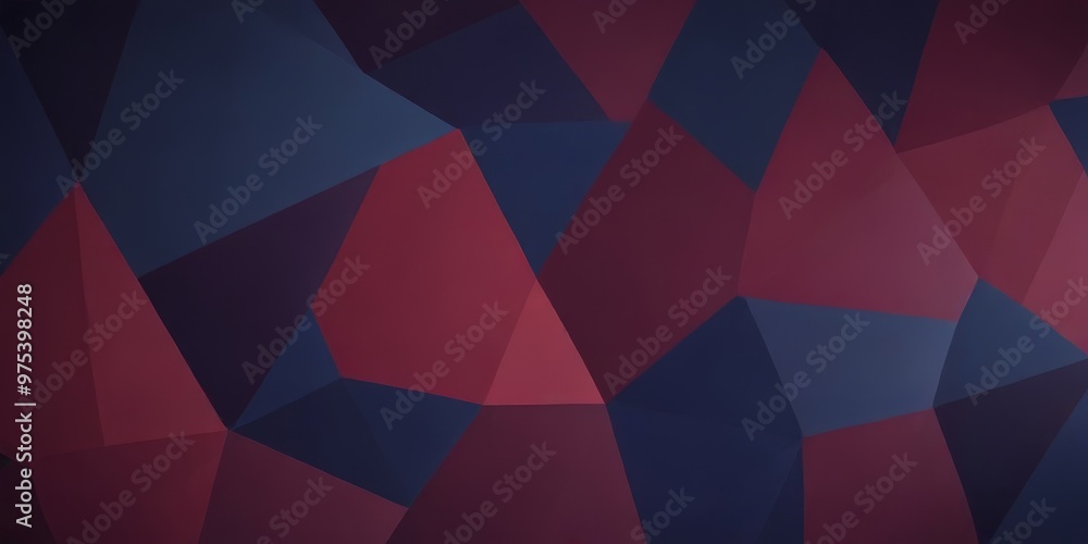 Fototapeta premium a geometric pattern composed of various shades of red and blue triangles, creating a visually striking and abstract design.