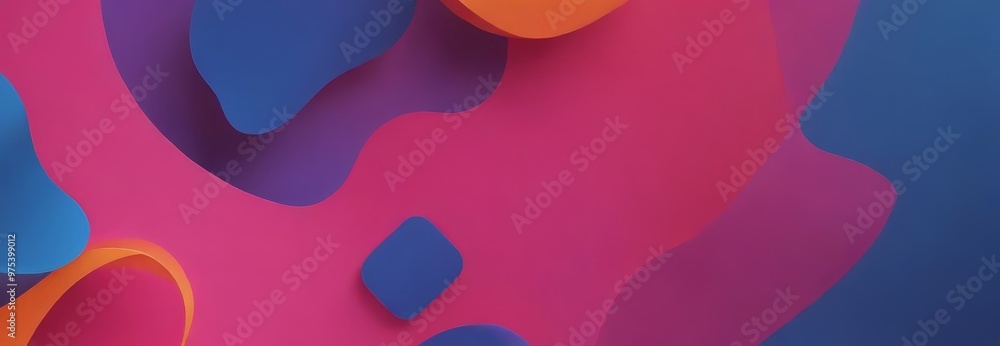 a vibrant abstract composition with overlapping shapes in various colors, including blue, pink, orange, and purple, creating a dynamic and visually striking scene. a vibrant abstract composition with overlapping shapes in various colors, including blue, pink, orange, and purple, creating a dynamic and visually striking scene.