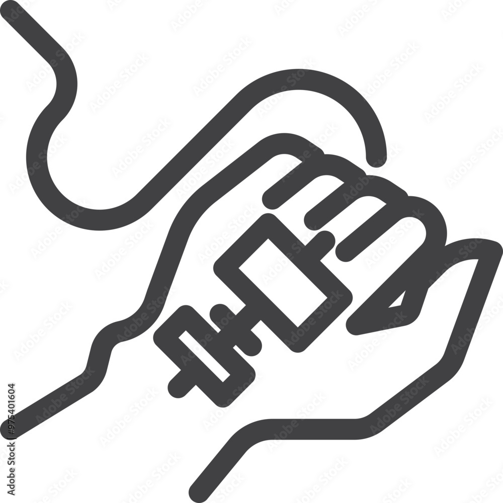 Simple vector giving salt water outline icon on white background Simple vector giving salt water outline icon on white background