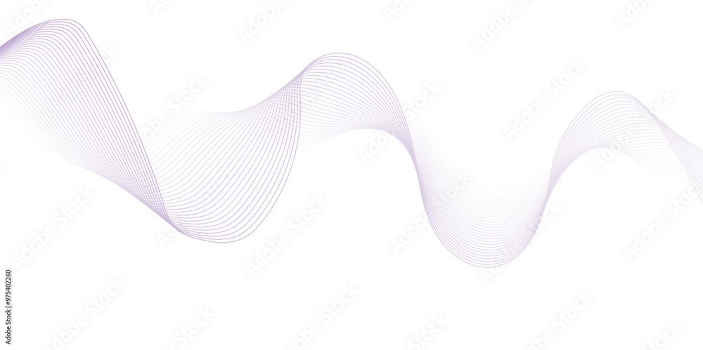 Fototapeta premium White paper Technology, data science, geometric border pattern. Isolated on white background. White abstract background with flowing particles. Flow wave with line landscape. Digital data structure .