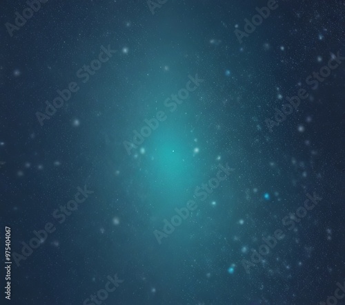 a dark blue background with a bright green center, resembling a galaxy or nebula. Small white dots are scattered throughout the background, creating a sense of depth