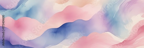 a vibrant abstract pattern composed of fluid, overlapping brushstrokes in pastel colors, including pink, blue, and purple, creating a sense of movement and depth.