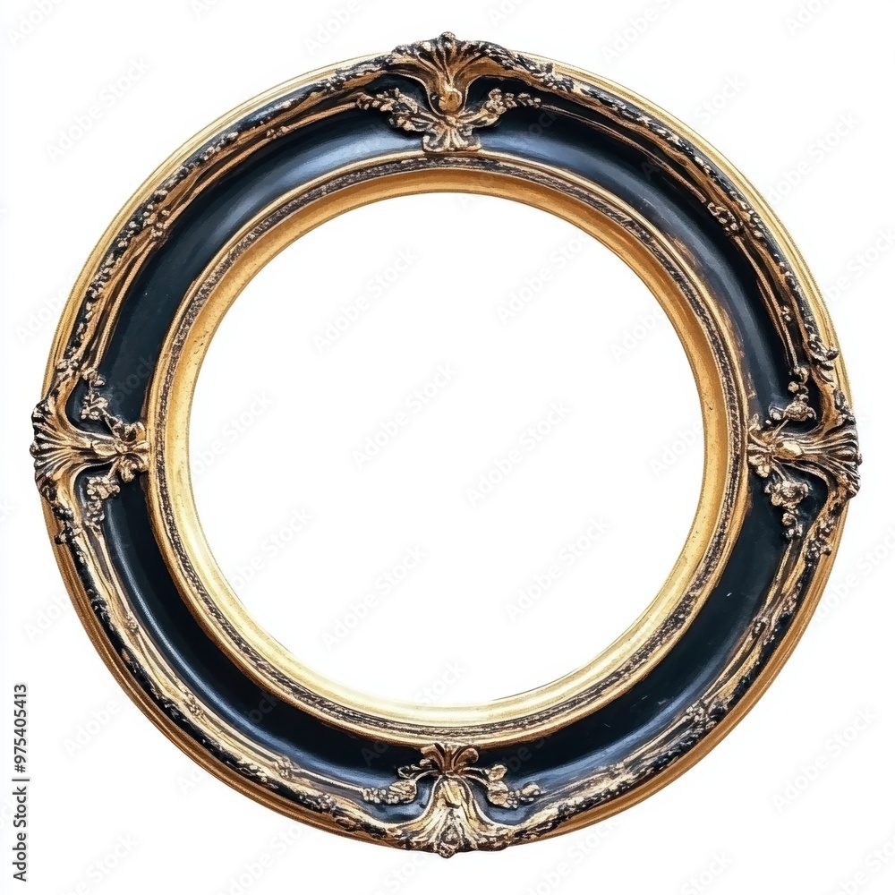 Obraz premium Gold & Black Oval Frame.