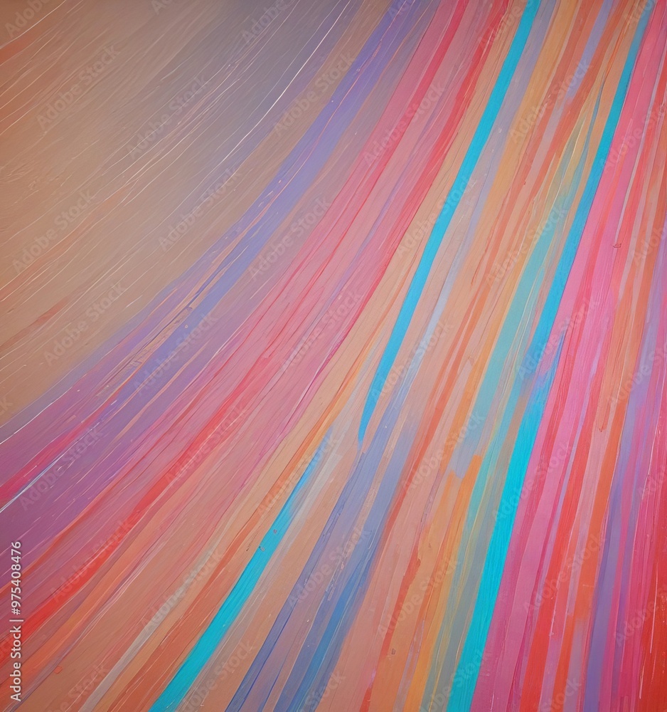 The image is an abstract painting featuring a vibrant gradient of colors, with diagonal lines and splashes of color creating a dynamic and energetic composition. The image is an abstract painting featuring a vibrant gradient of colors, with diagonal lines and splashes of color creating a dynamic and energetic composition.