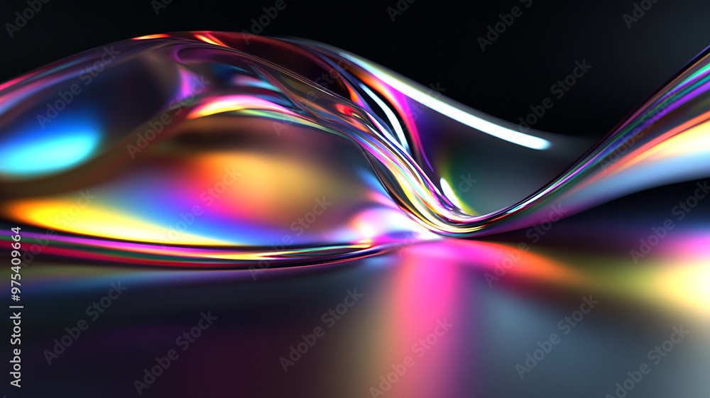 Abstract rainbow black background design, 3d rendering Abstract rainbow black background design, 3d rendering
