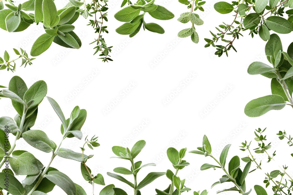 PNG Fresh aromatic herbs on white PNG Fresh aromatic herbs on white