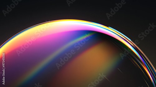 Abstract rainbow black background design, 3d rendering