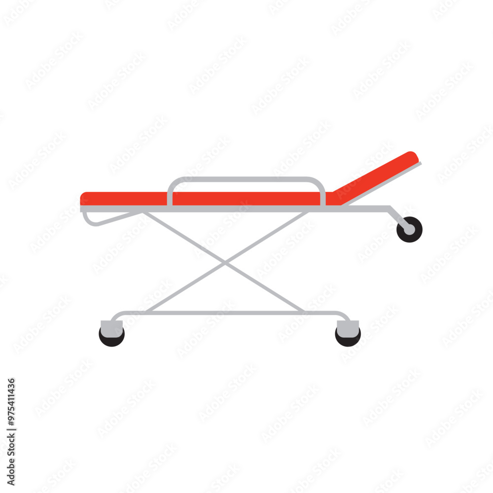 Stretcher bed icon. Vector patient hospital medical stretcher. Stretcher bed icon. Vector patient hospital medical stretcher.