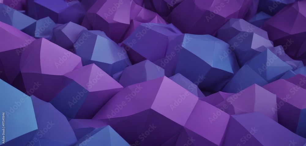 a complex arrangement of low-polygonal shapes in shades of purple and blue, creating a visually striking abstract pattern. a complex arrangement of low-polygonal shapes in shades of purple and blue, creating a visually striking abstract pattern.