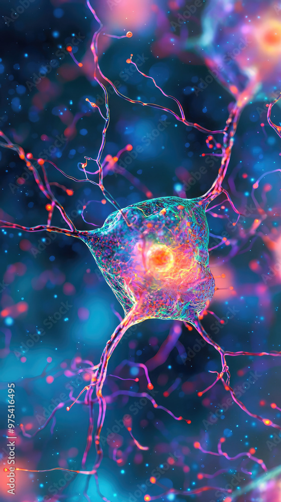 A vibrant depiction of brain synapses showcasing intricate neural connections and structures. colorful representation highlights complexity and beauty of neuronal communication, evoking sense of wonde A vibrant depiction of brain synapses showcasing intricate neural connections and structures. colorful representation highlights complexity and beauty of neuronal communication, evoking sense of wonde