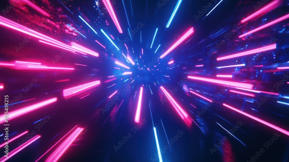 Futuristic neon light streaks, sharp energetic lines cutting through darkness, vibrant colors illuminating the void, creating a dynamic and mesmerizing atmosphere. Futuristic neon light streaks, sharp energetic lines cutting through darkness, vibrant colors illuminating the void, creating a dynamic and mesmerizing atmosphere.