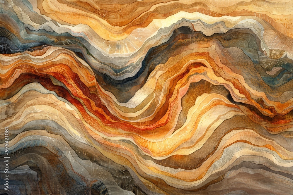 Elegant abstract waves in warm tones of orange and brown, perfect for modern designs and artistic backgrounds. Elegant abstract waves in warm tones of orange and brown, perfect for modern designs and artistic backgrounds.
