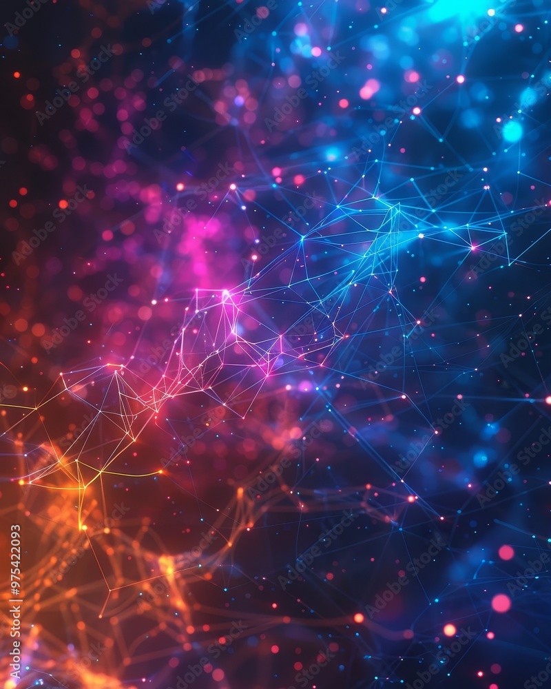 Vibrant abstract background featuring a blend of colors and lights, perfect for technology, science, and digital themes. Vibrant abstract background featuring a blend of colors and lights, perfect for technology, science, and digital themes.