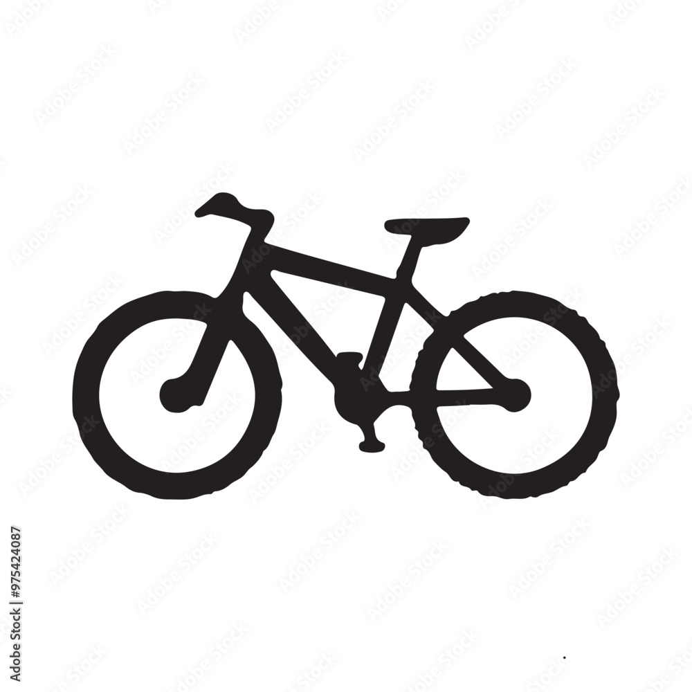 Bicycle vector art with a white background