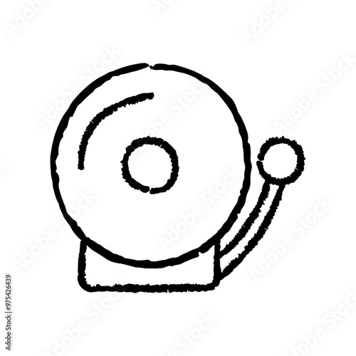 School Bell Sketch Hand-drawn Icon