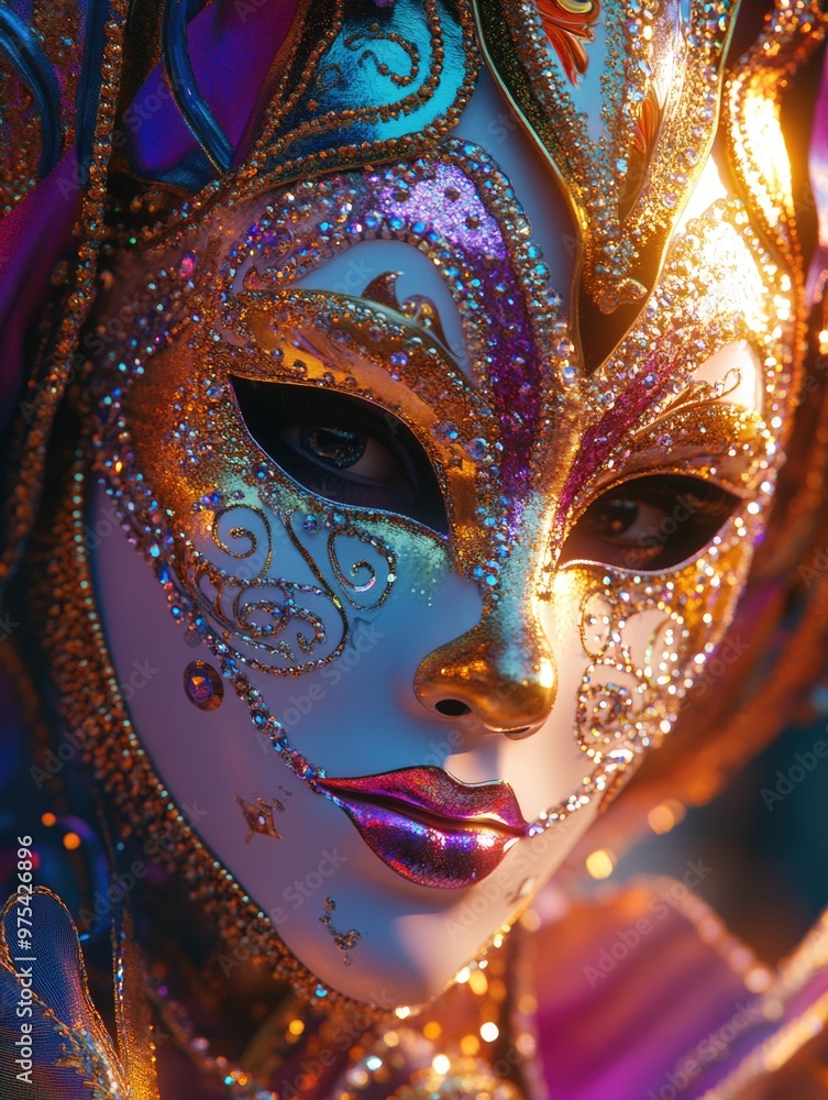 Woman with Carnival Mask Woman with Carnival Mask