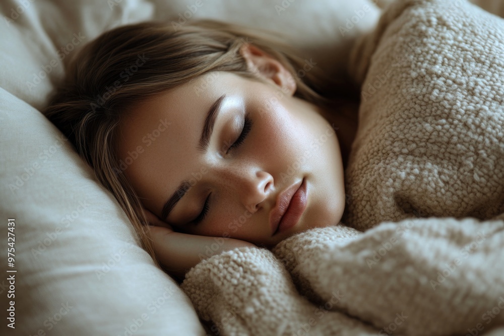Woman sleeping in bed Woman sleeping in bed