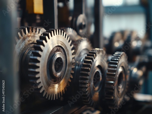 Machine Gears Close Up