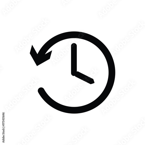 history line icon, Past time. outline and solid vector logo, linear pictogram isolated on white, pixel perfect illustration.
