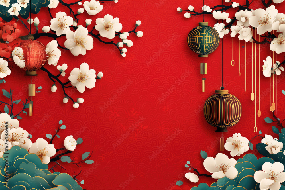 Chinese New Year Illustration Background Chinese New Year Illustration Background