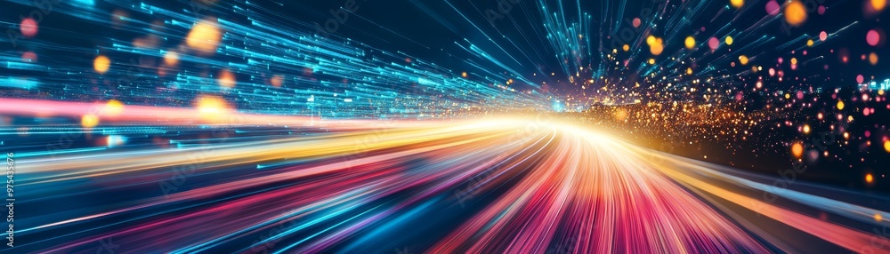 Abstract Speed Light Trails Futuristic Technology Background Abstract Speed Light Trails Futuristic Technology Background