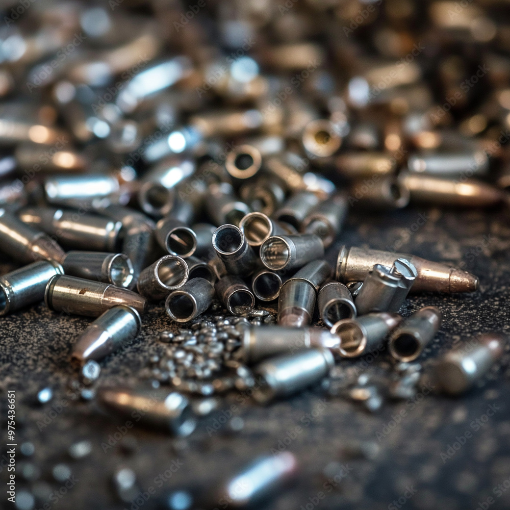 Scattered cartridges and casings for weapons Scattered cartridges and casings for weapons