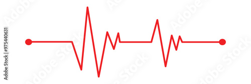 Heart rate monitor line vector isolated on transparent background. Heart rate pulse rhythm line illustration with editable stroke in eps 10.