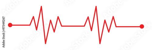 Heart rate monitor line vector isolated on transparent background. Heart rate pulse rhythm line illustration with editable stroke in eps 10.