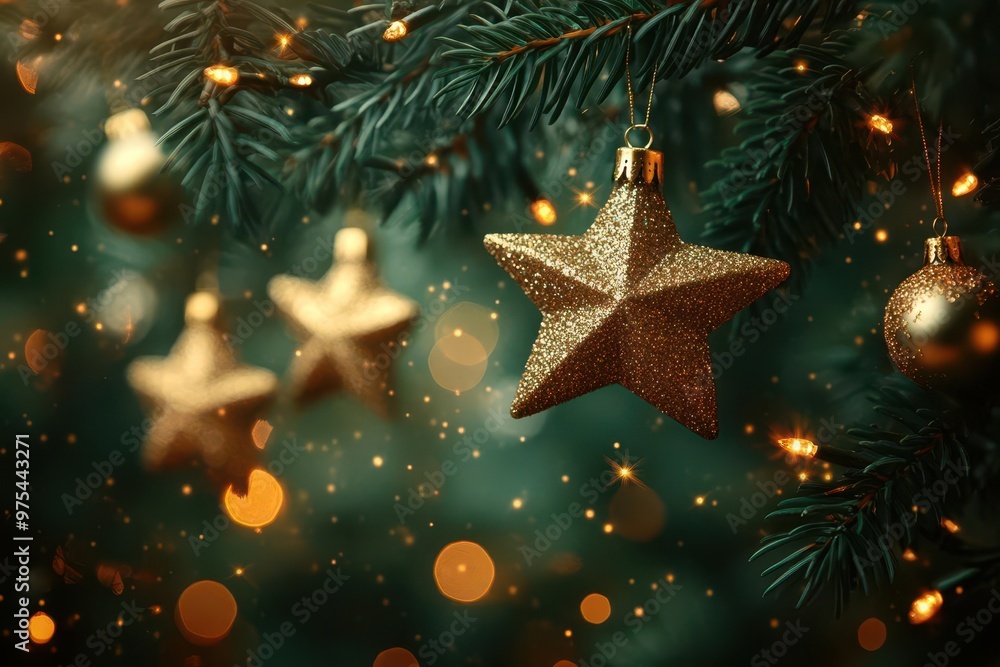 dreamy green backdrop with delicate golden stars soft focus creates a magical festive atmosphere perfect for christmas or valentines day designs elegant and romantic holiday theme dreamy green backdrop with delicate golden stars soft focus creates a magical festive atmosphere perfect for christmas or valentines day designs elegant and romantic holiday theme